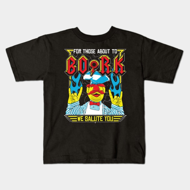 Muppets Swedish Chef BORK Kids T-Shirt by RetroReview